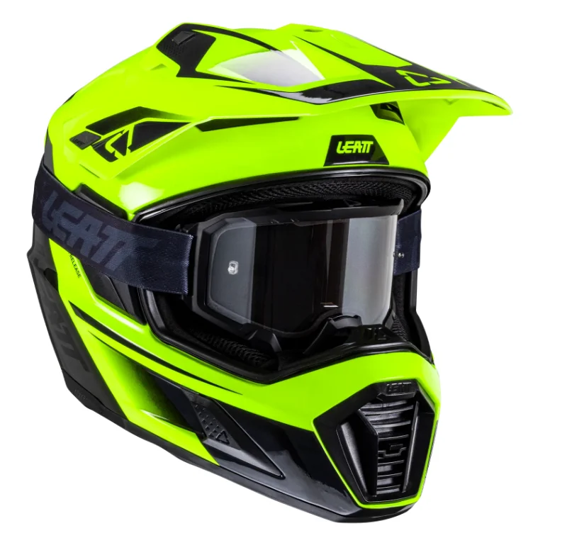 Capacete Leatt 8.5 Adventure com Óculos V25 Amarelo/Preto